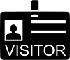  badge with the word "visitor"