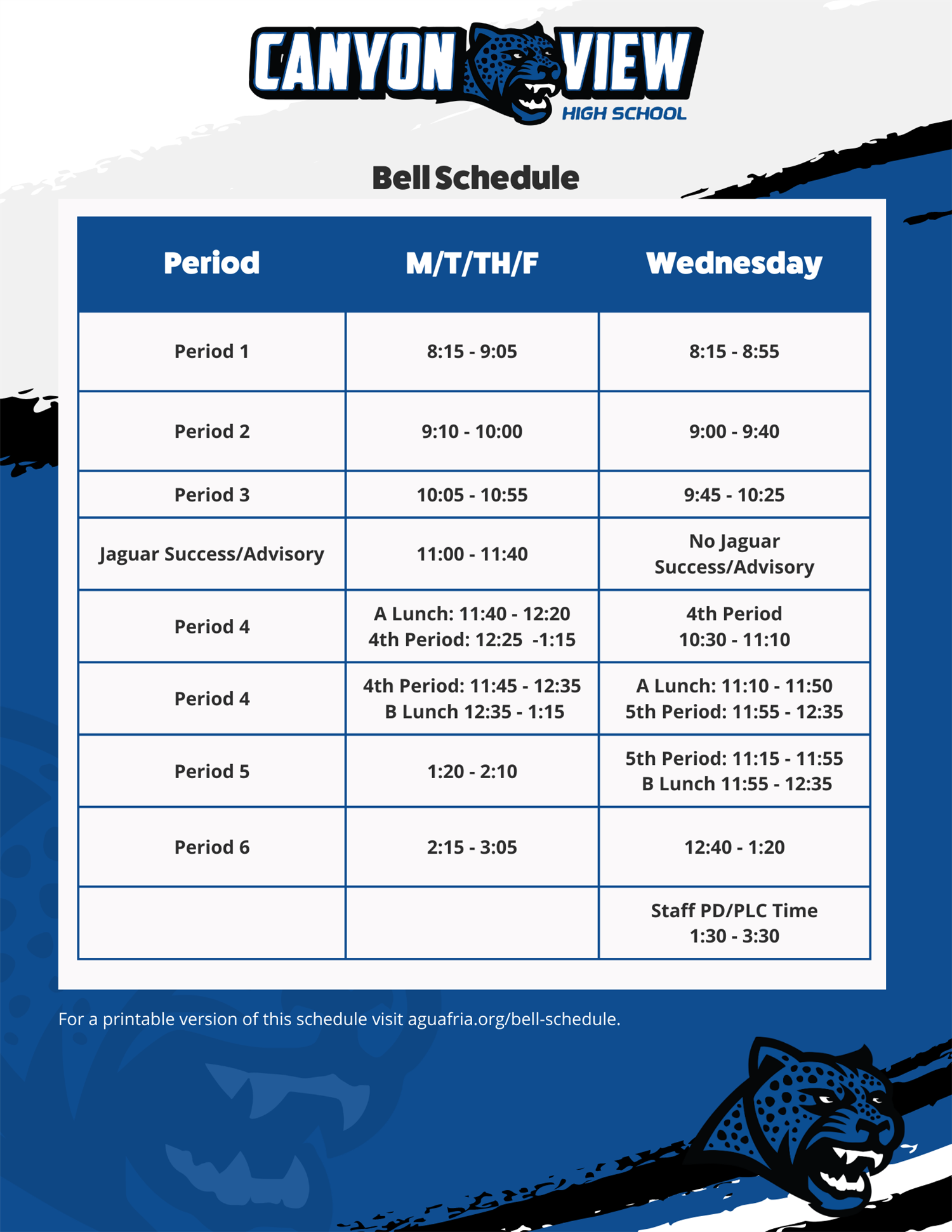 Bell Schedule