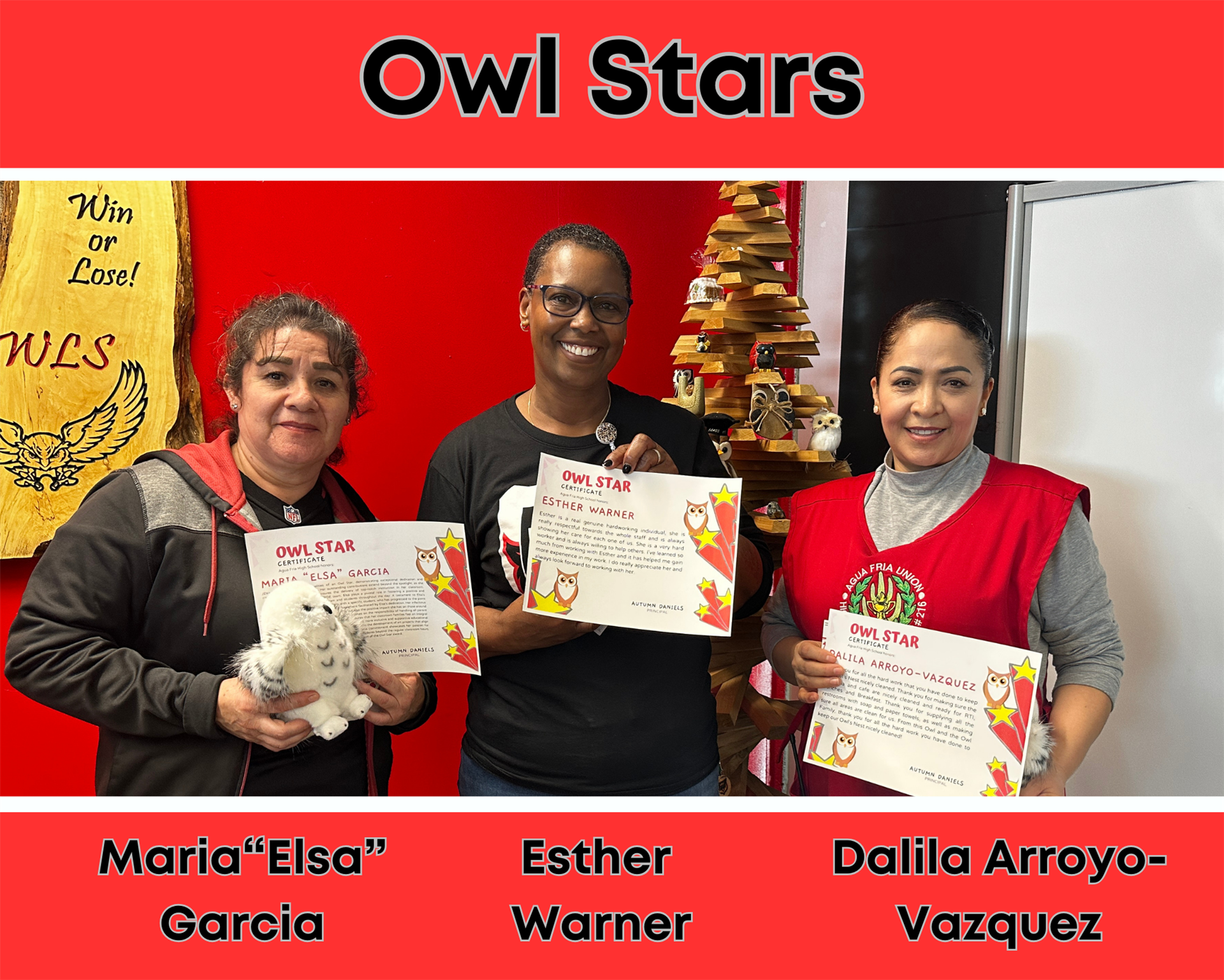  Maria "Elsa" Garcia, Esther Warner, Dalila Arroyo-Vazquez